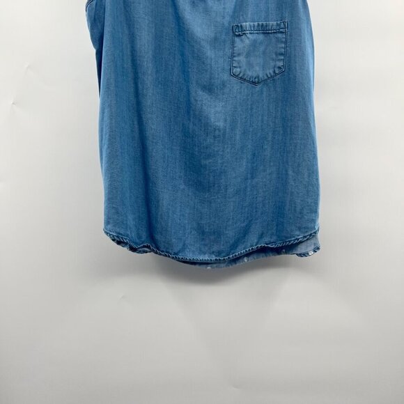 Velvet Heart Women's Sleeveless Scoop Neck Top Blue Size XL Polka Dot Back - Picture 7 of 9